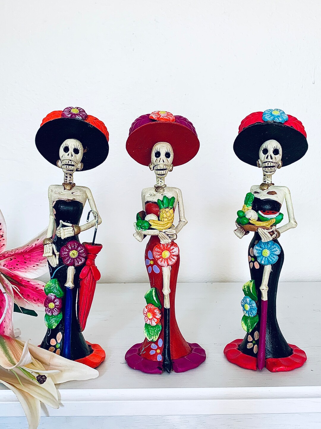 Folkloric Catrina Couple - Day of the Dead Decoration Resin statue main image 0