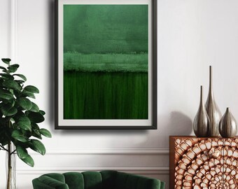 Green Abstract Art Print: Minimalist Forest Texture (Digital Download)