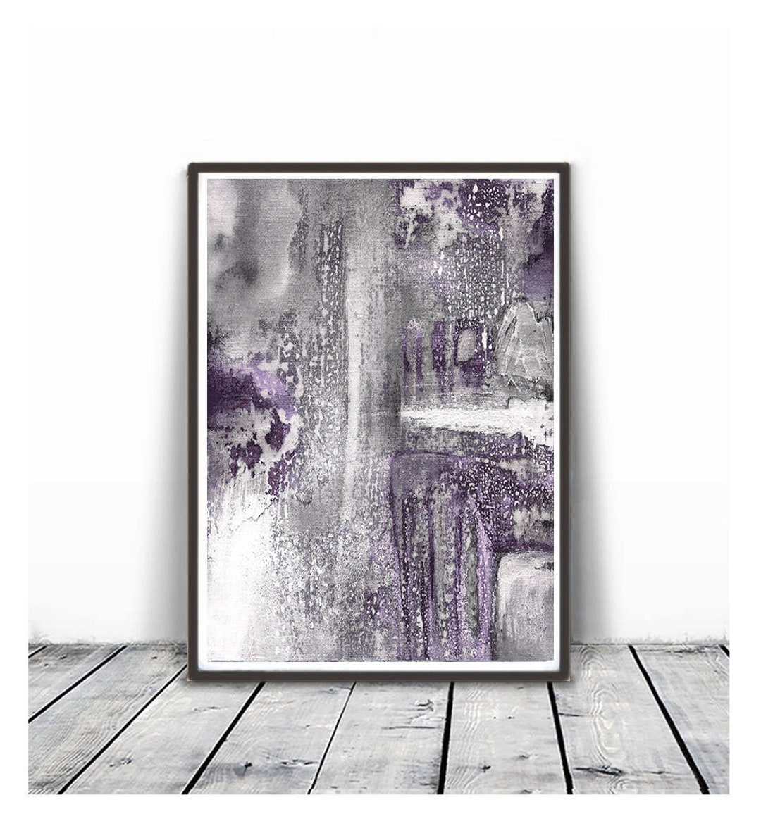 Abstract Painting, Blush Violet Wall Art, Abstract Art Print