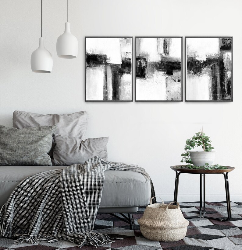 Minimalist Art Minimalist Wall Art Abstract Art set of 3 | Etsy