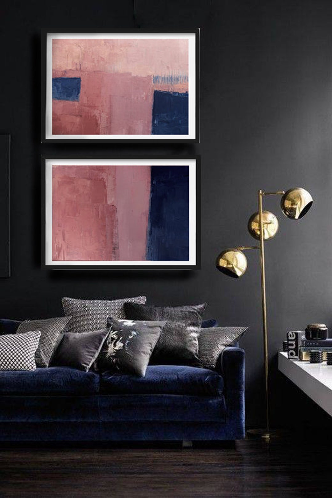 Contemporary Art, Home Decor, Wall Art Abstract, Monochrom Painting