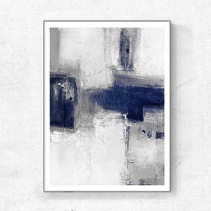 Abstract Painting Print Set of 3, Minimalist Abstract Wall Art Set of 3 Prints, Muted Colors Art, Grey Abstract Wall Art Prints Set image 6