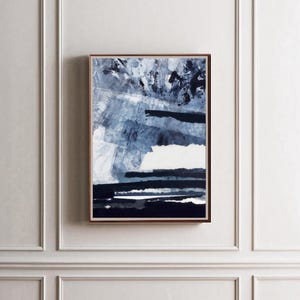 Stampe artistiche astratte blu navy: decorazioni murali minimaliste (set di 3) (download digitale) immagine 9