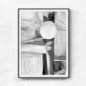 Black and White Abstract, Set of 2, Downloadable Print, Contemporary ...