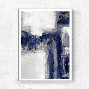 Abstract Painting Print Set of 3, Minimalist Abstract Wall Art Set of 3 Prints, Muted Colors Art, Grey Abstract Wall Art Prints Set image 7