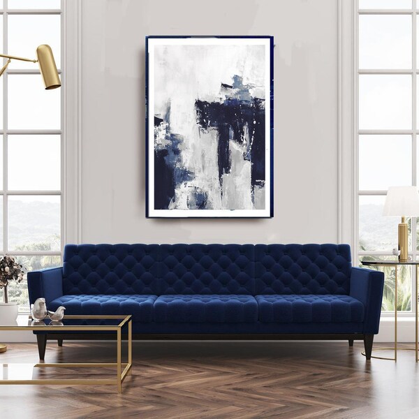 Blue Grey Wall Art - Etsy