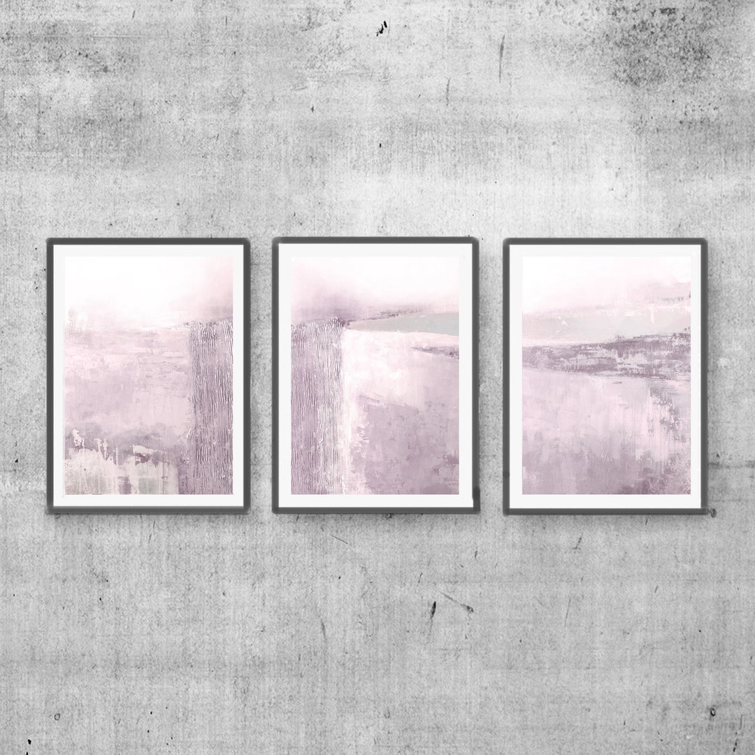Blush Pink Wall Art, Set of 3 Prints, Printable Art, Minimalist Art Set ...