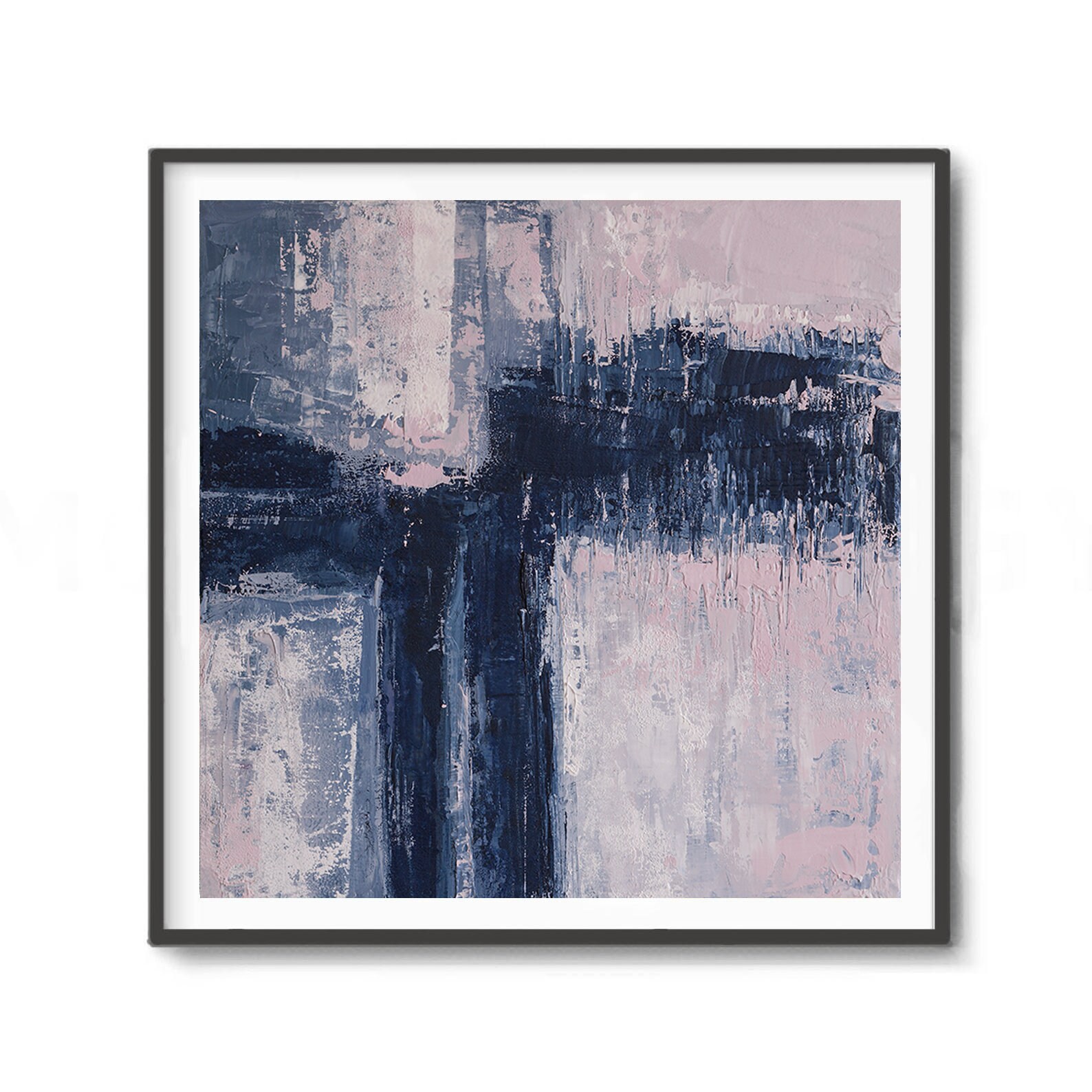 Blue & Navy Art Abstract Art Contemporary Art Art Print Etsy Australia