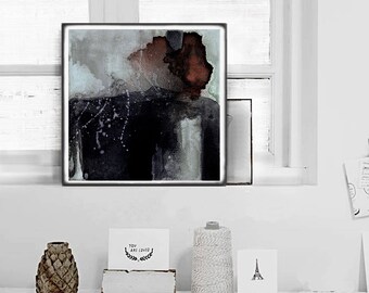 Abstract Painting, Printable Wall Art, Abstract Art Print, Large Wall Art Print, brown grey black art, Taupe Wall Art, Downloadable Art