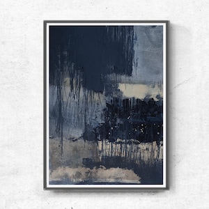 Printable Art, Blue beige  Art Poster, Digital Download, Wall art blue navy , modern abstract, Scandinavian design, blue abstract art
