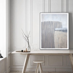 Abstract Beige Gray Landscape Art Print: Modern Minimalist Wall Decor (Digital Download)