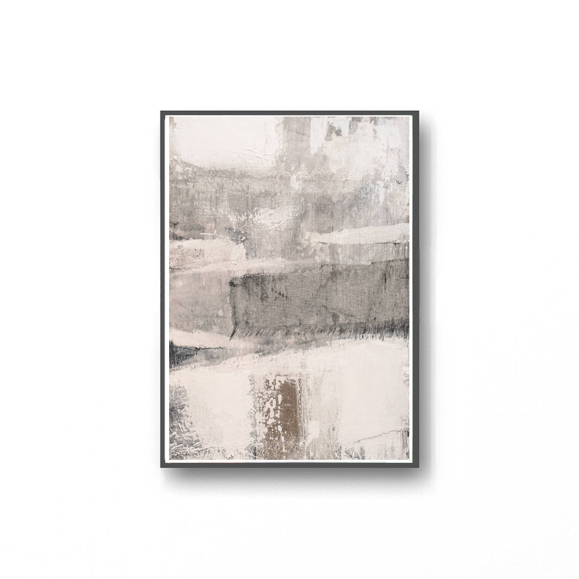 Abstract digital beige and grey painting Neutral Minimalist | Etsy