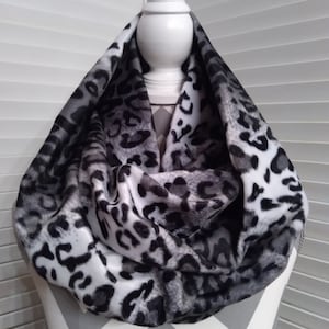 Faux Fur Scarves, Animal Print Scarf, Chunky Scarves, Neck Scarf, Infinity Scarf, Fashion Accessories, Gift For Her,  Loop Scarf