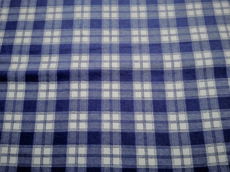 Blue Plaid Flannel, Quilting Fabric, Clothing/apparel Fabric, Sewing