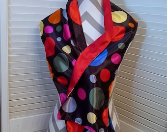 Satin Wrap, Charmeuse Satin Shawl, Satin Stole, Reversible Wrap, Lined Wrap, Formal Wrap, Gift For Her