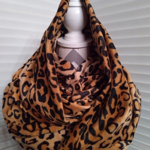 Faux Fur Scarves, Animal Print Scarf, Chunky Scarves, Neck Scarf, Infinity Scarf, Fashion Accessories, Gift For Her,  Loop Scarf