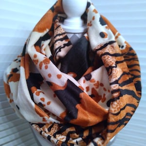 Faux Fur Scarves, Animal Print Scarf, Chunky Scarves, Unisex Scarf, Infinity Scarf, Fashion Accessories, Gift For Her, Gift For Him