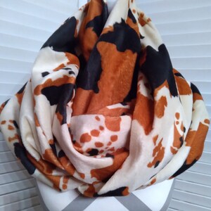 Faux Fur Scarves, Animal Print Scarf, Chunky Scarves, Unisex Scarf, Infinity Scarf, Fashion Accessories, Gift For Her, Gift For Him