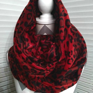 Faux Fur Scarves, Animal Print Scarf, Chunky Scarves, Neck Scarf, Infinity Scarf, Fashion Accessories, Gift For Her,  Loop Scarf