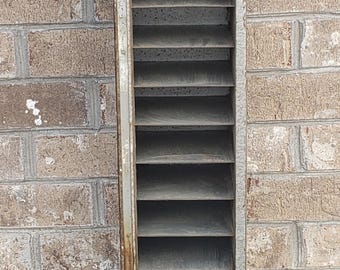 Large Vintage Galvanized Metal Mail Sorter Organizer from Old Lumber Yard Office