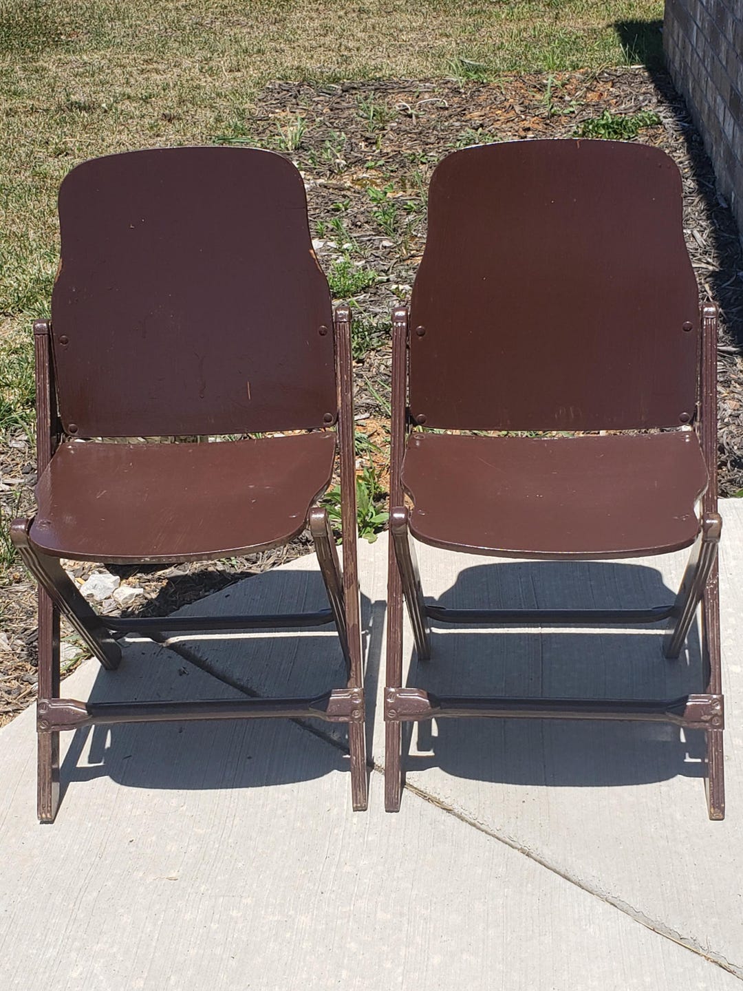 Pair of Vintage Wood Slat Folding Chairs Circa 1930s by Nordmark American Seating Company American Bauhaus Style - Etsy UK Pair of Vintage Wood Slat Folding Chairs Circa 1930s by Nordmark American Seating Company American Bauhaus Style - Etsy UK