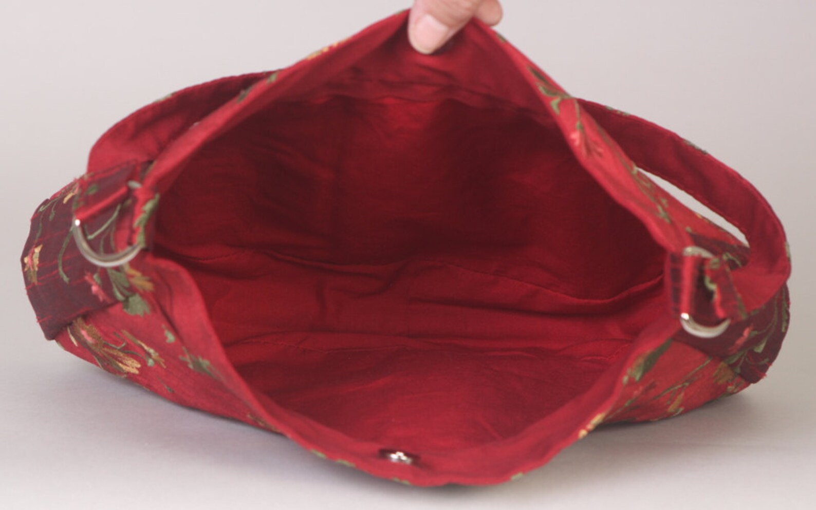 Shoulder Purse/Bag Red embroidered silk Etsy 日本