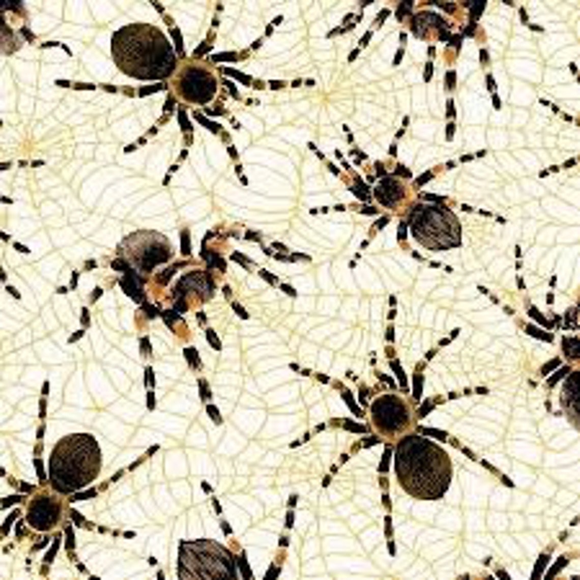 Spiders Fabric Fat Quarter 100 Cotton Craft Quilting You Bug Etsy