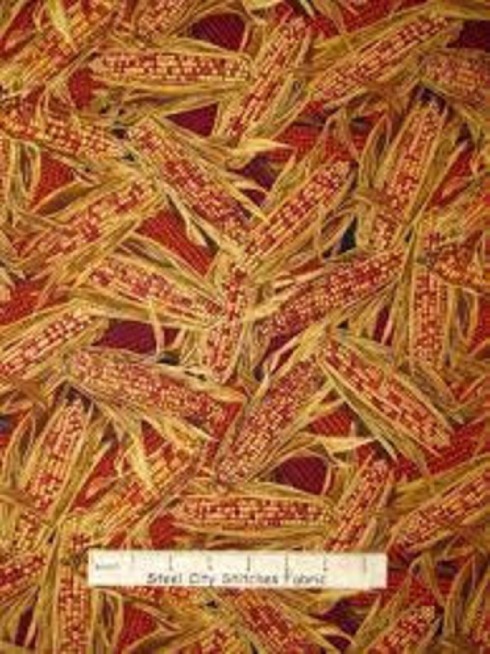 Corn on the Cob Fabric Long Quarter Cotton Craft Quilting Red Etsy