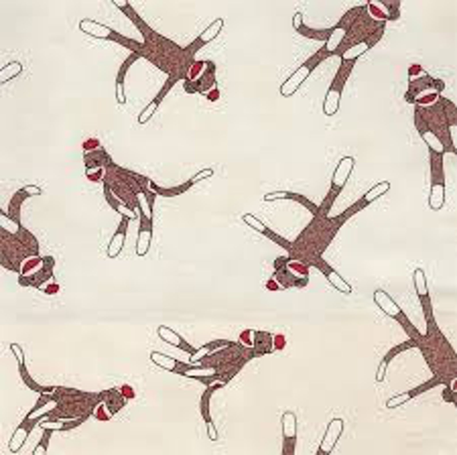 Sock Monkey Fabric Fat Quarter Cotton Craft Quilting Moda Kids Etsy