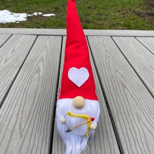 Cupid gnome, Valentine’s Day gnome, Valentine’s gnome, heart gnome, gnome, gnomes, tiered tray decor, Valentine’s Day decor, shelf sitter,