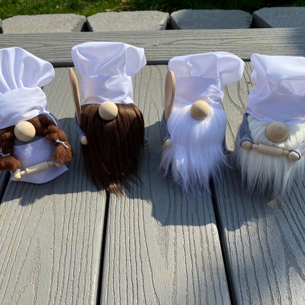 Chef/ Baker gnome, Farmhouse Kitchen Gnomes/ tomte/ nisse, tiered tray decor, gnomes for tiered trays, chef, gnomes, cooking, baker, cook