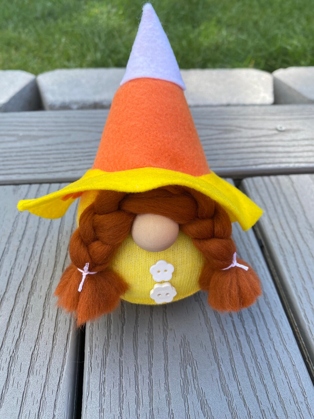 Candy Corn Witch Gnome, Witch Gnome, Halloween Gnome, Tiered Tray Decor ...