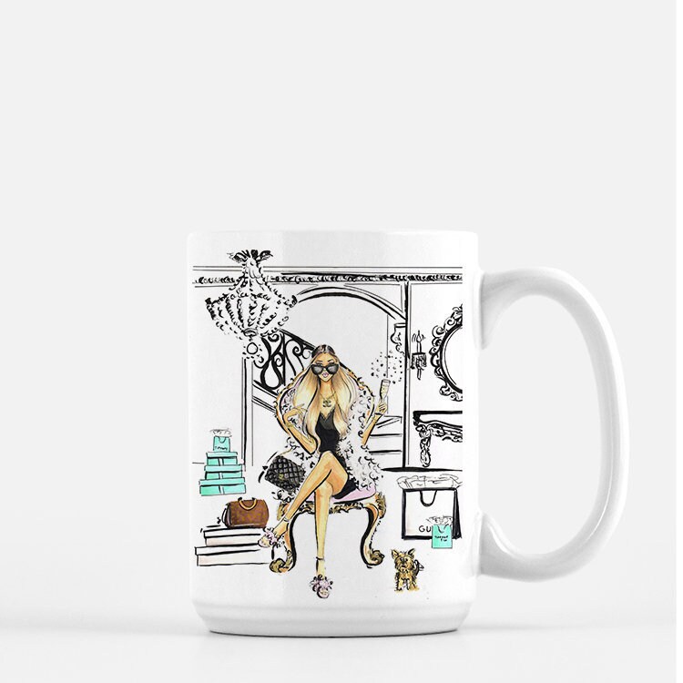 Chanel Mug Glam mug Tiffany's mug Tiffany Gucci mug Etsy