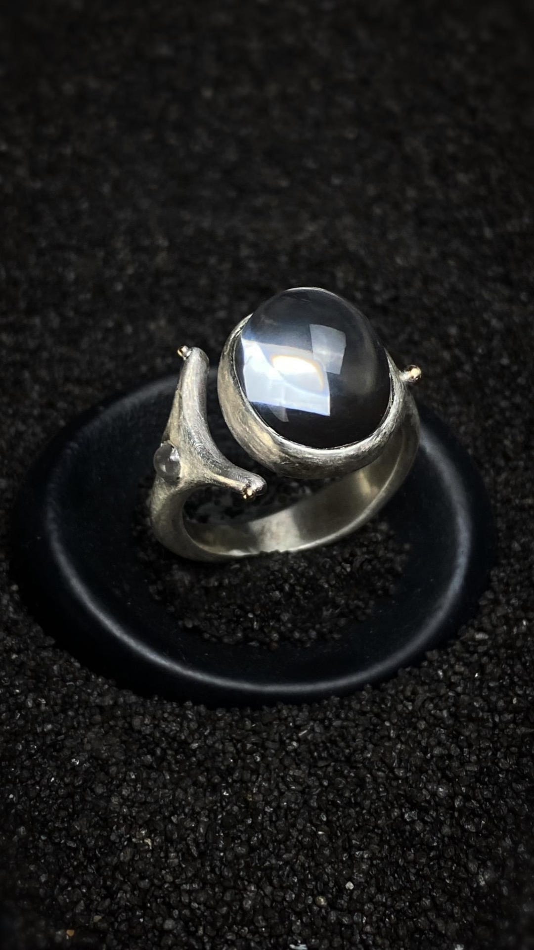 Rings With Rocks Original Silver Ring With Rock Crystal and Colorless Topaz - Etsy