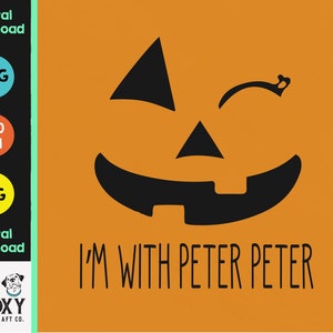 Peter Peter Pumpkin Eater Halloween 2 Couple Design PNG Jpeg Printable ...