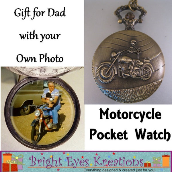 Motorcycle Pocket Watch Etsy