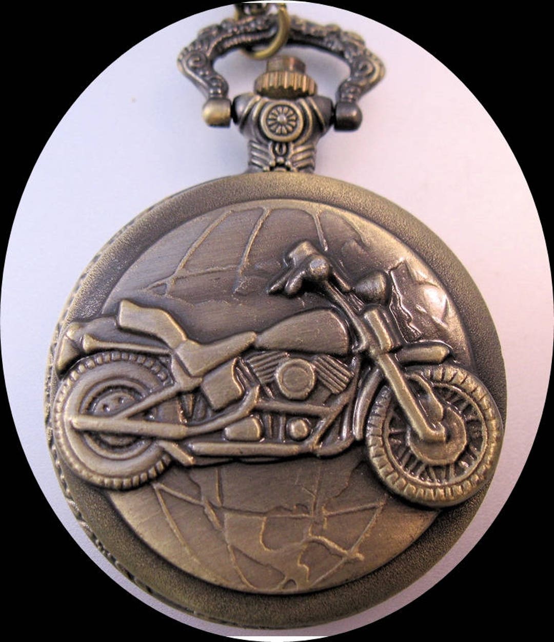 MOTORCYCLE Pocket Watch Motorbike W/31 Chain OR 14 Etsy