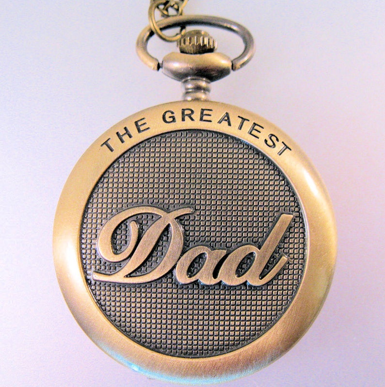 The Greatest Dad Pocket Watch with Personalized Photo Custom Etsy