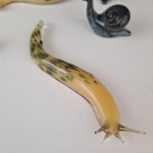 Handmade Glass Banana Slug Figurine