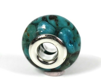 Turquoise Resin Dreadlock Beads - 5mm beads hole - Single - Dread Bead, Loc jewelry, Dread Jewelry, Dread Accessories,   Stone Dread Beads