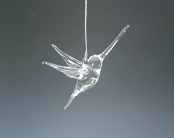 Figurina di colibrì in vetro