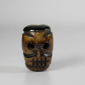 Skull Dread Bead, Large Hole Bead, DreaD Jewelry, Hair Bead, Carved Bone Dread Bead, Loc Accessories, Dreadlock Beads, Viking Jewelry, B38