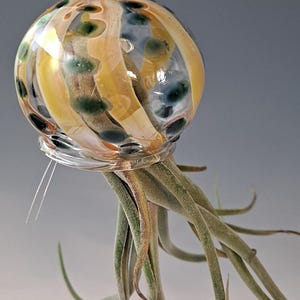 Colgador de plantas de aire con forma de medusa voladora y soporte para plantas de aire con forma de pulpo Yellow / Green