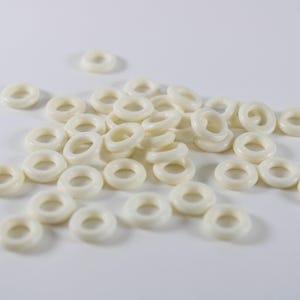 5 Pack White Bone Dread Bead from 4mm Bead Hole.  Bone Dreadlock Beads, Dread Jewelry, Natural Dread Beads, Loc Accessories, B21