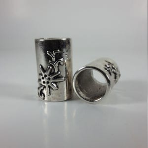 2 pack Flower Dread Bead, 10mm bead hole, Metal Dreadlock Bead, Single Dread Bead, Loc Jewelry, Dread Accessories, metal dread bead