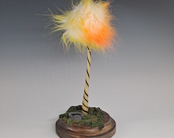 Truffula Tree Sculpture Curio Cabinet Collection, Lampworked Glass and Mixed Media Art