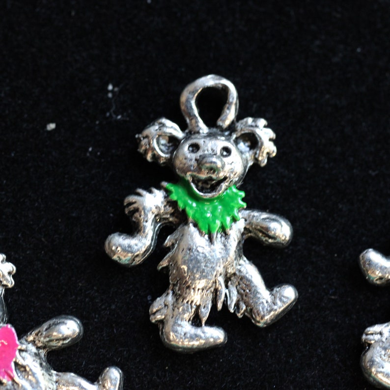 Jerry Bear with painted collars Grateful Dead Charms | Etsy