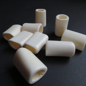 Cuenta lisa de hueso para rastas / Orificio de 5-14 mm / Cuenta para rastas, Joyería para rastas, Accesorios para rastas, Cuenta con orificio grande, Joyería para rastas, Cuentas para el cabello