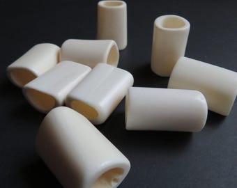 Plain Bone Dread Bead / 5-14mm Bead Hole / Dreadlock Bead, Dread Jewelry, Dread Accessories, Large Hole Bead, Loc Jewelry, Hair Beads