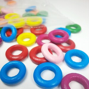 20 pack rainbow assorted Wood Dread Beads, 8mm Bead Hole, Dreadlock Bead, Loc Jewelry, Dreadlock Accessories, Large Hole Bead, Dread Jewelry